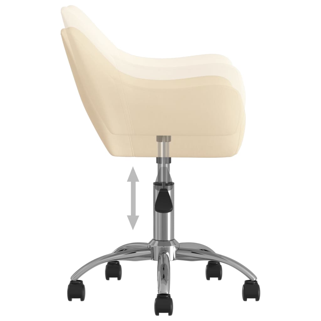 Esszimmerstühle 4 Stk. Drehbar Creme Stoff