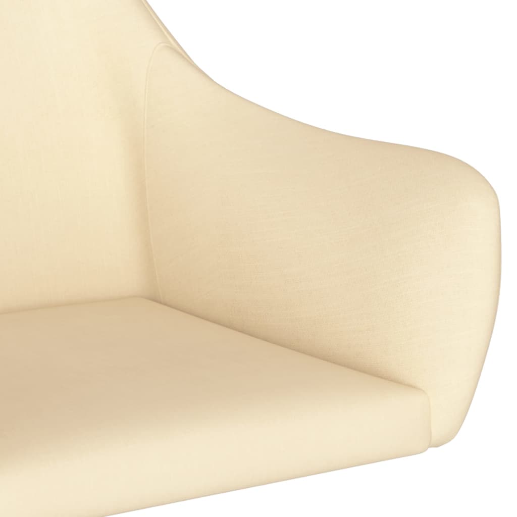 Esszimmerstühle 4 Stk. Drehbar Creme Stoff