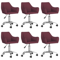 Thumbnail for Esszimmerstühle 6 Stk. Drehbar Lila Stoff