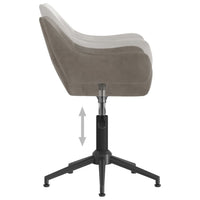 Thumbnail for Esszimmerstühle 4 Stk. Drehbar Hellgrau Samt