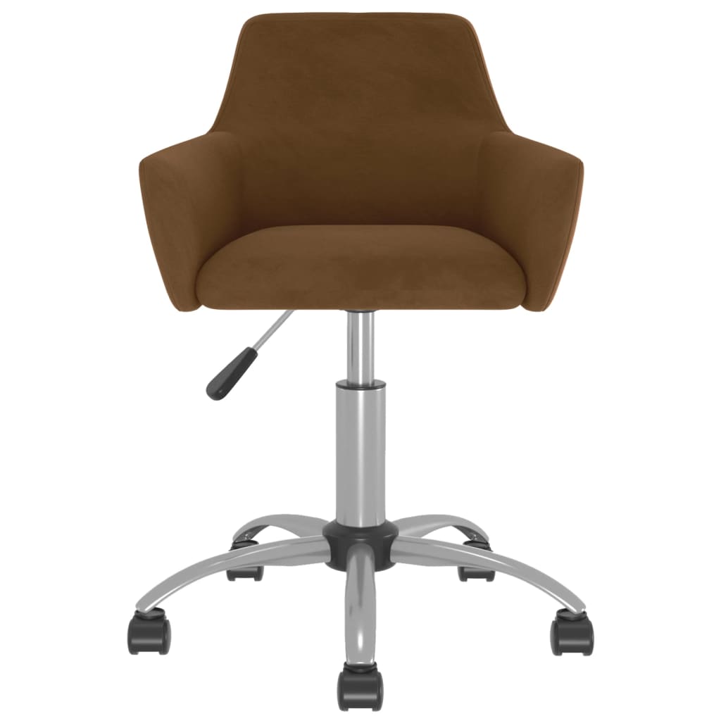 Esszimmerstühle 6 Stk. Drehbar Braun Samt