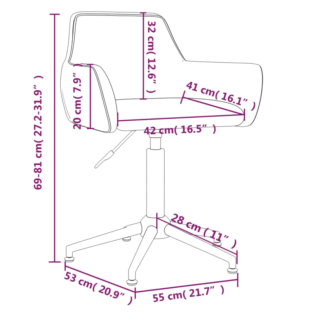 Esszimmerstühle 6 Stk. Drehbar Dunkelgrau Samt