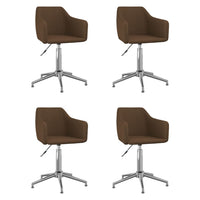 Thumbnail for Esszimmerstühle 4 Stk. Drehbar Dunkelbraun Stoff