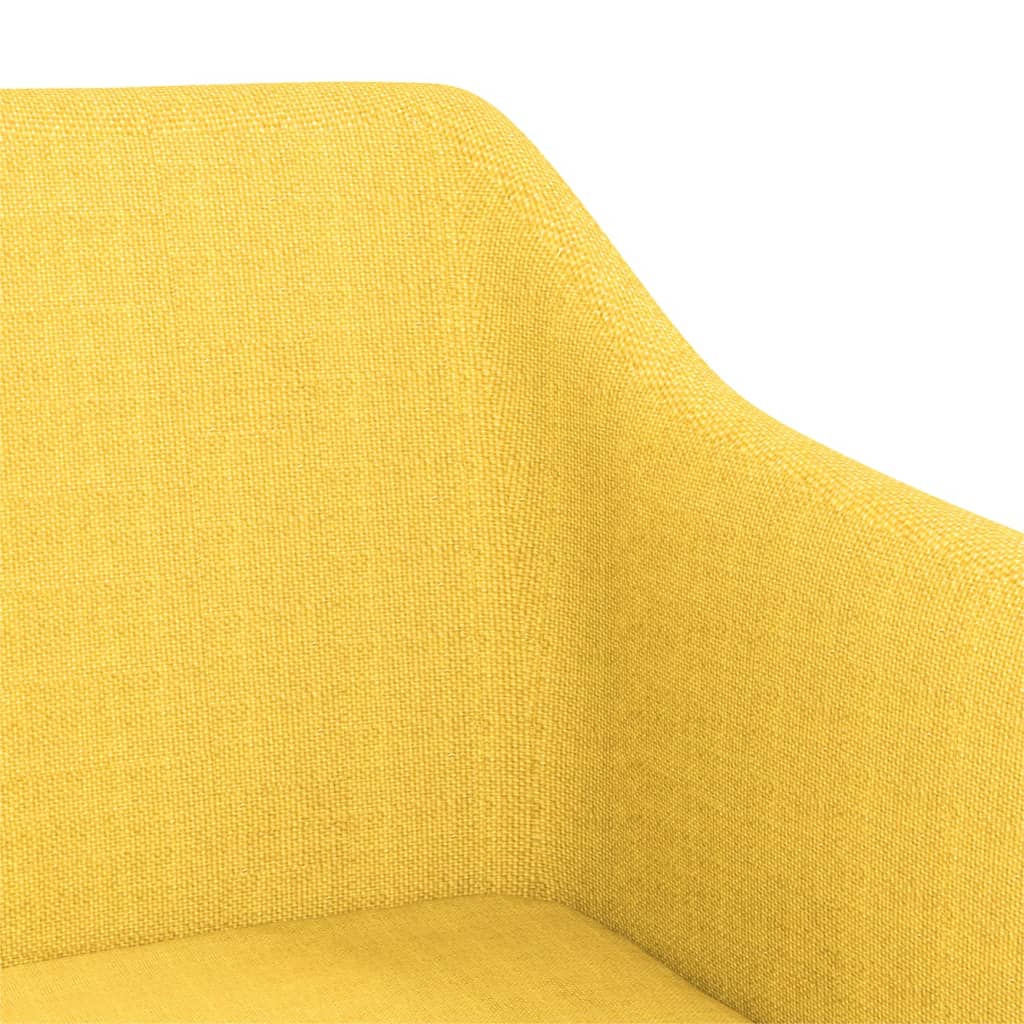 Esszimmerstühle 4 Stk. Drehbar Gelb Stoff