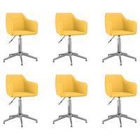 Thumbnail for Esszimmerstühle 6 Stk. Drehbar Gelb Stoff