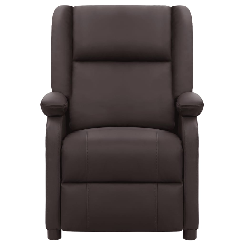 Aufstehsessel Braun Echtleder