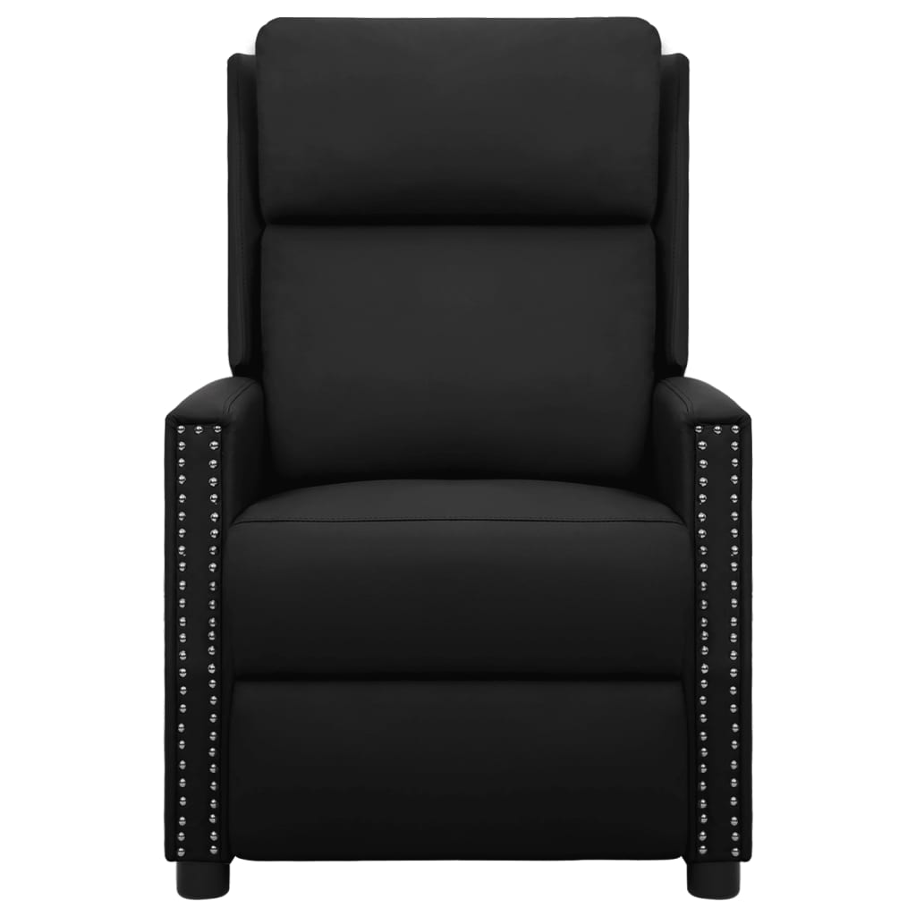 Relaxsessel mit Aufstehhilfe Schwarz Kunstleder