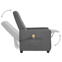 Thumbnail for Massagesessel mit Aufstehhilfe Hellgrau Stoff