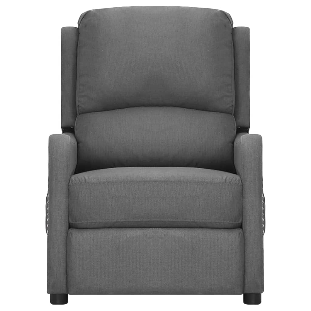 Massagesessel mit Aufstehhilfe Hellgrau Stoff