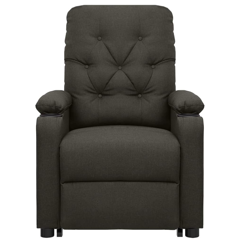 Massagesessel mit Aufstehhilfe Taupe Stoff