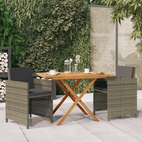Thumbnail for 3-tlg. Garten-Essgruppe mit Kissen Grau