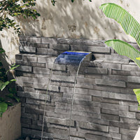 Thumbnail for Wasserfall-Element mit RGB LEDs Edelstahl 30 cm