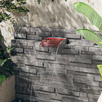 Thumbnail for Wasserfall-Element mit RGB LEDs Edelstahl 30 cm