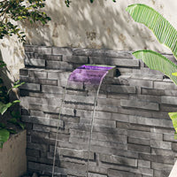 Thumbnail for Wasserfall-Element mit RGB LEDs Edelstahl 30 cm