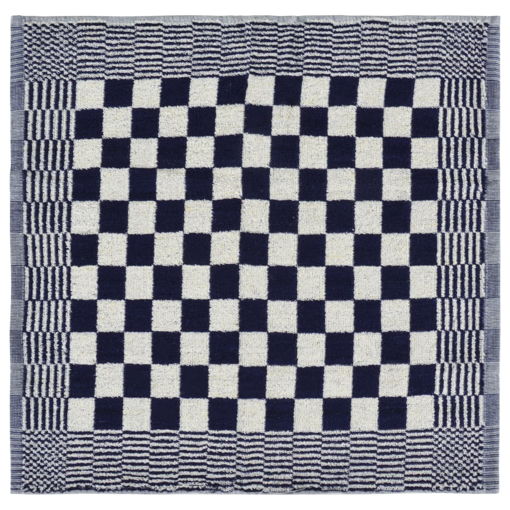 10-tlg. Handtuch-Set Blau und Weiß Baumwolle