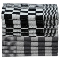 Thumbnail for 10-tlg. Handtuch-Set Schwarz und Weiß Baumwolle