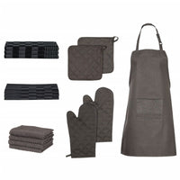 Thumbnail for 15-tlg. Handtuch-Set Ofenhandschuhe & Topfhalter Baumwolle