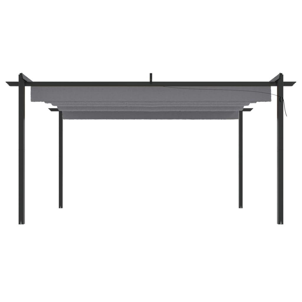 Pavillon mit Ausziehbarem Dach 4x3 m Anthrazit