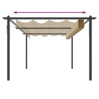Thumbnail for Pavillon mit Ausziehbarem Dach 4x3 m Taupe