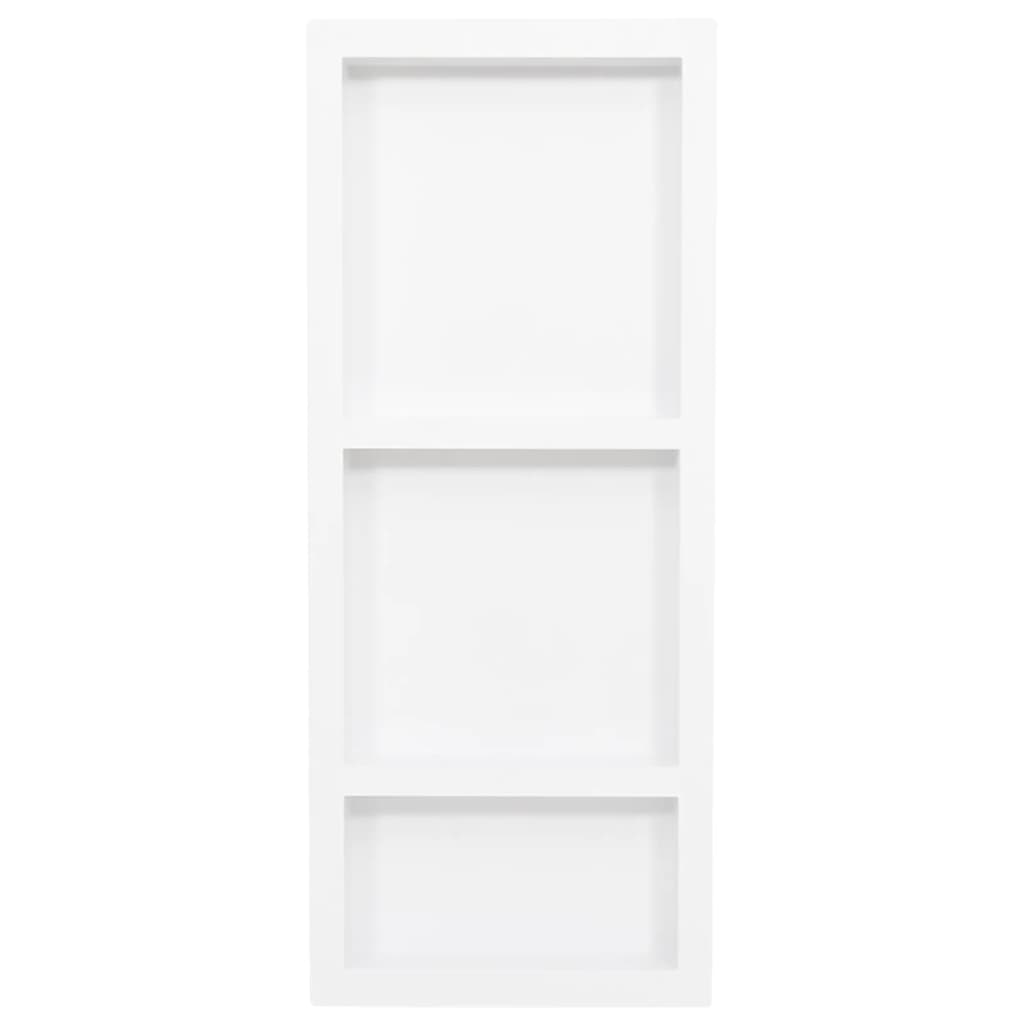 Duschnische mit 3 Fächern Mattweiß 41x99x9 cm