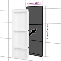 Thumbnail for Duschnische mit 3 Fächern Mattweiß 41x99x9 cm