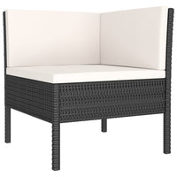 Thumbnail for 6-tlg. Garten-Lounge-Set mit Auflagen Poly Rattan Schwarz