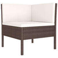 Thumbnail for 8-tlg. Garten-Lounge-Set mit Auflagen Poly Rattan Braun