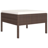 Thumbnail for 5-tlg. Garten-Lounge-Set mit Auflagen Poly Rattan Braun