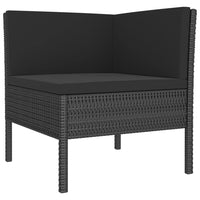 Thumbnail for 5-tlg. Garten-Lounge-Set mit Auflagen Poly Rattan Schwarz