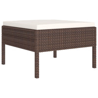Thumbnail for 6-tlg. Garten-Lounge-Set mit Auflagen Poly Rattan Braun