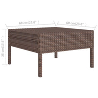 Thumbnail for 6-tlg. Garten-Lounge-Set mit Auflagen Poly Rattan Braun
