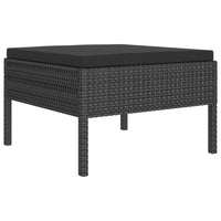 Thumbnail for 6-tlg. Garten-Lounge-Set mit Auflagen Poly Rattan Schwarz