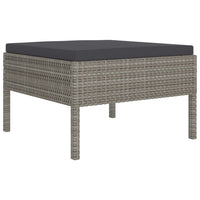Thumbnail for 6-tlg. Garten-Lounge-Set mit Auflagen Poly Rattan Grau