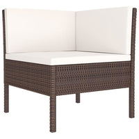 Thumbnail for 8-tlg. Garten-Lounge-Set mit Auflagen Poly Rattan Braun