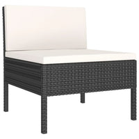 Thumbnail for 8-tlg. Garten-Lounge-Set mit Auflagen Poly Rattan Schwarz