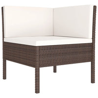 Thumbnail for 9-tlg. Garten-Lounge-Set mit Auflagen Poly Rattan Braun