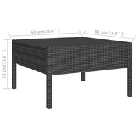 Thumbnail for 11-tlg. Garten-Lounge-Set mit Auflagen Poly Rattan Schwarz