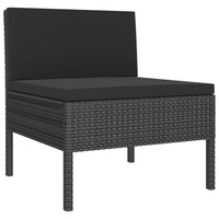 Thumbnail for 8-tlg. Garten-Lounge-Set mit Auflagen Poly Rattan Schwarz