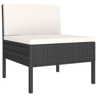 Thumbnail for 9-tlg. Garten-Lounge-Set mit Auflagen Poly Rattan Schwarz
