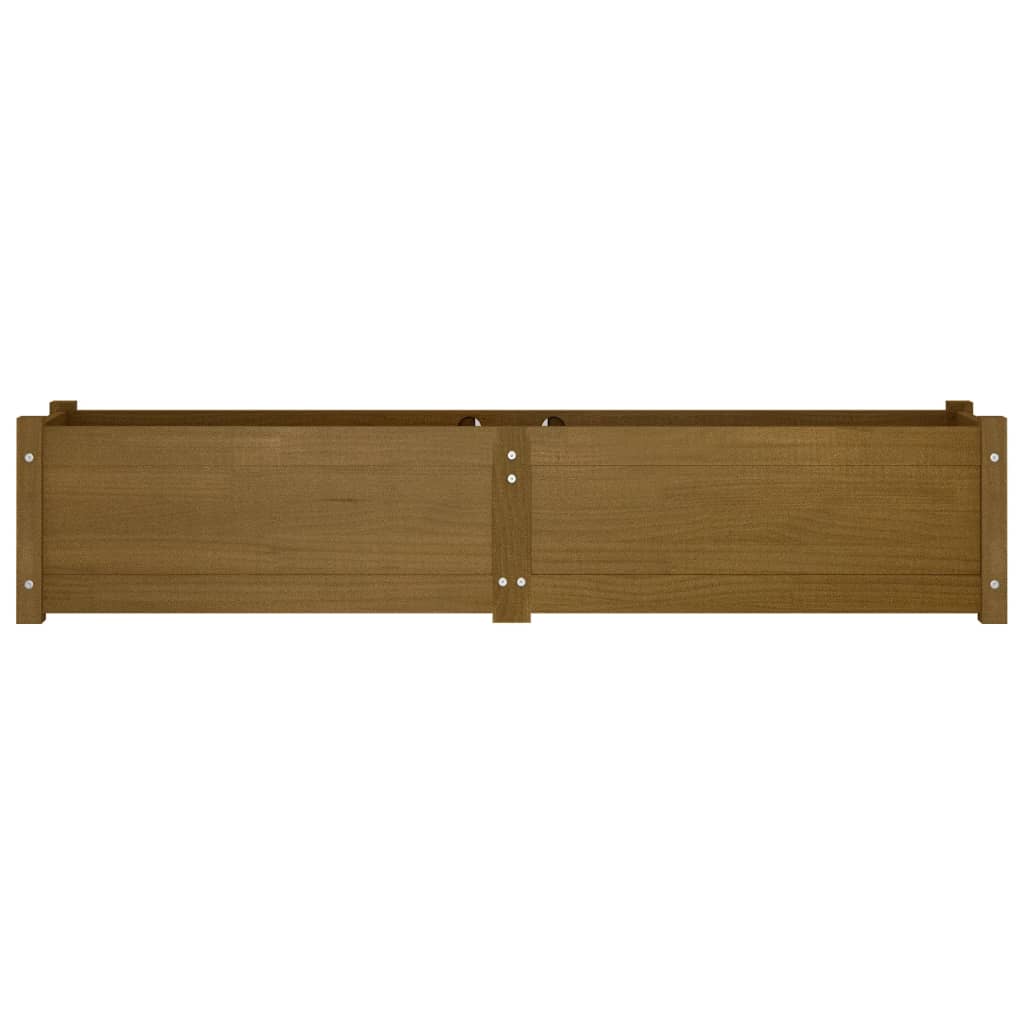 Garten-Hochbeet Honigbraun 150x31x31 cm Massivholz Kiefer