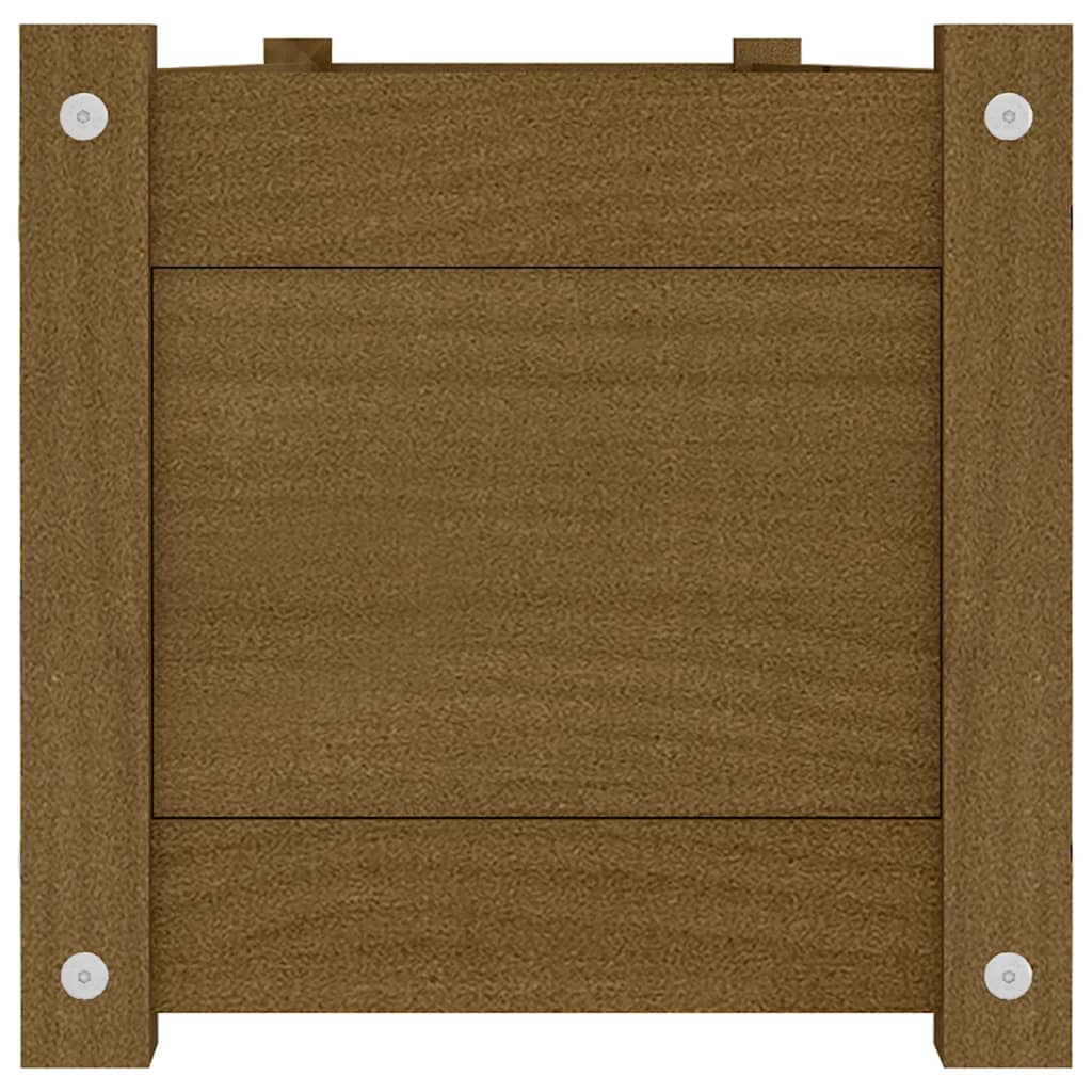 Garten-Hochbeet Honigbraun 150x31x31 cm Massivholz Kiefer