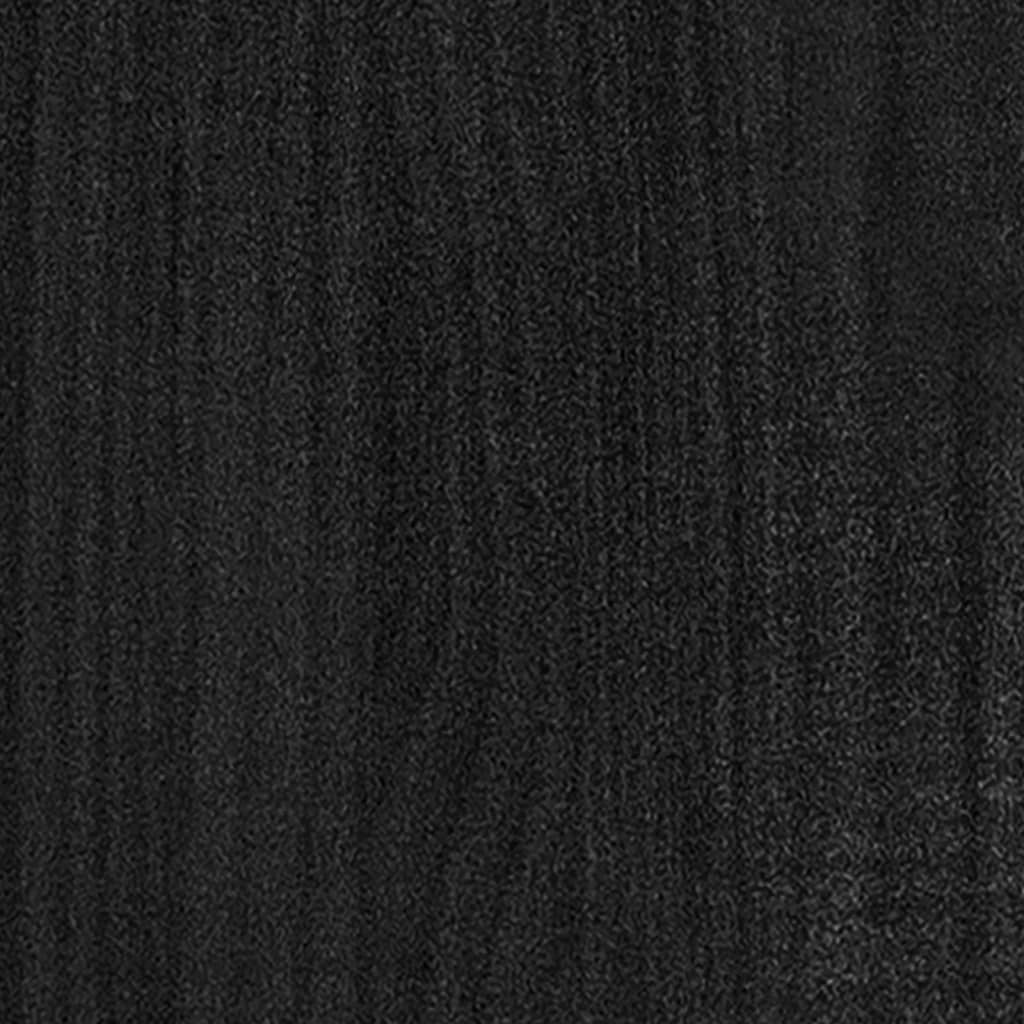 Pflanzkübel Schwarz 150x50x70 cm Massivholz Kiefer
