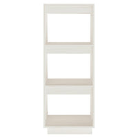 Thumbnail for Bücherregal/Raumteiler Weiß 40x35x103 cm Massivholz Kiefer