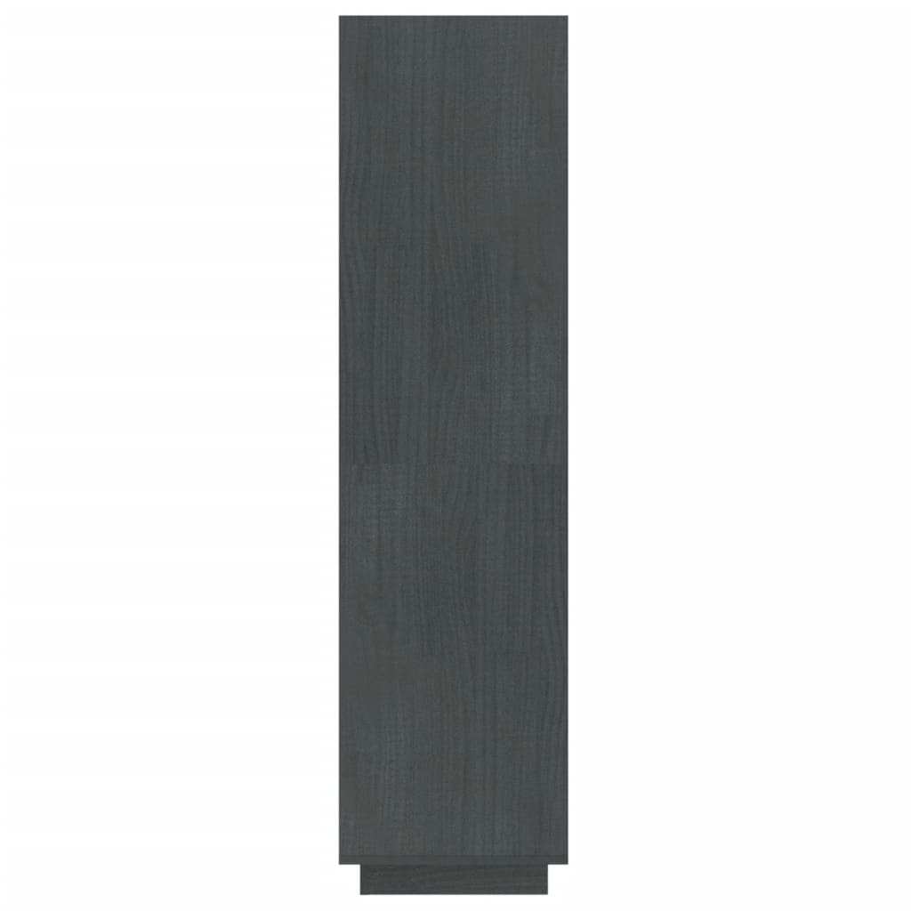 Bücherregal/Raumteiler Grau 40x35x135 cm Massivholz Kiefer