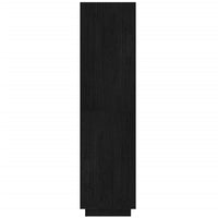 Thumbnail for Bücherregal/Raumteiler Schwarz 40x35x135 cm Massivholz Kiefer