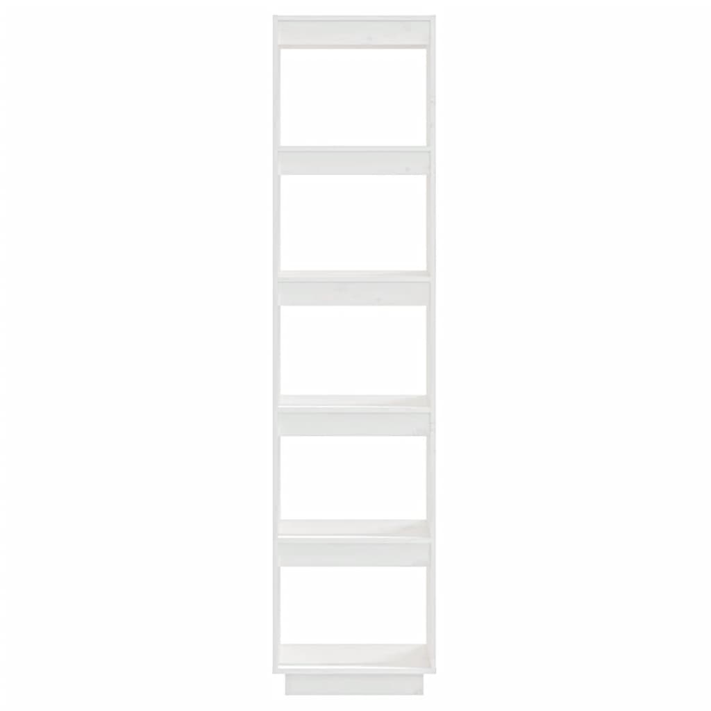 Bücherregal/Raumteiler Weiß 40x35x167 cm Massivholz Kiefer