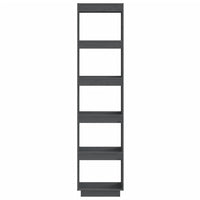 Thumbnail for Bücherregal/Raumteiler Grau 40x35x167 cm Massivholz Kiefer