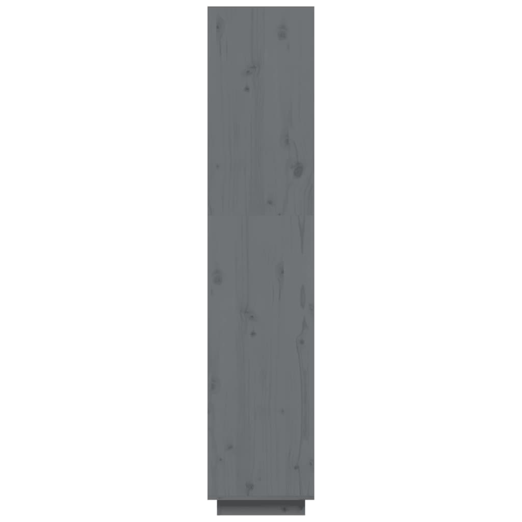 Bücherregal/Raumteiler Grau 40x35x167 cm Massivholz Kiefer