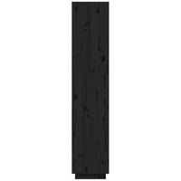 Thumbnail for Bücherregal/Raumteiler Schwarz 40x35x167 cm Massivholz Kiefer
