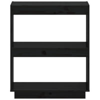 Thumbnail for Bücherregal Schwarz 60x35x71 cm Massivholz Kiefer